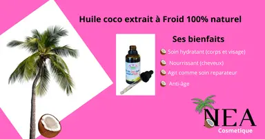 Huile coco extrait à froid 