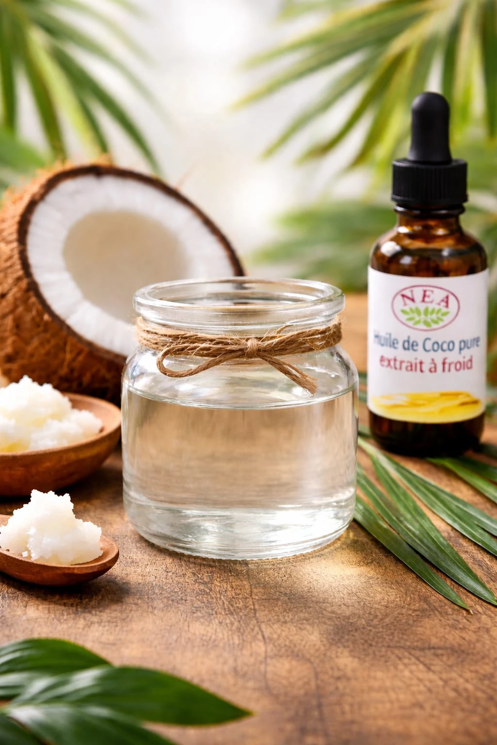 Huile coco extrait à froid 