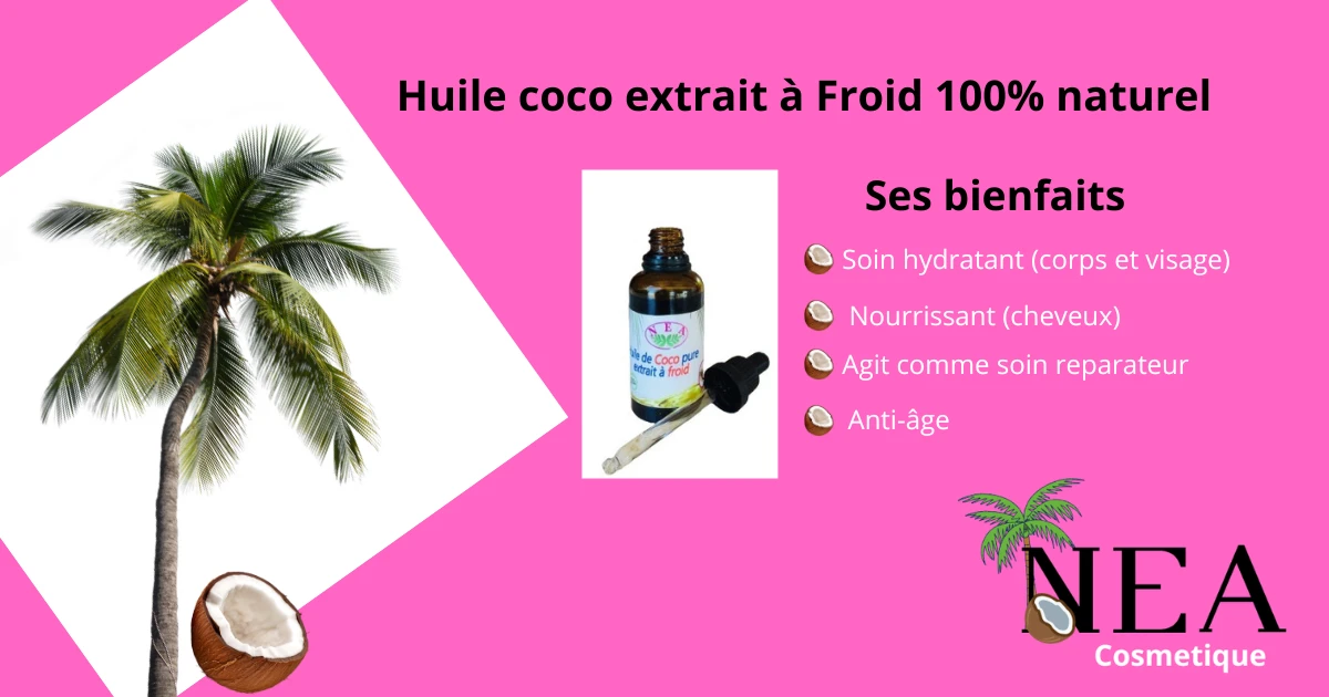 Huile coco extrait à froid 